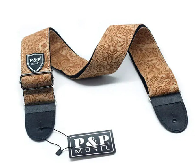 Correa para guitarras P&P Beige